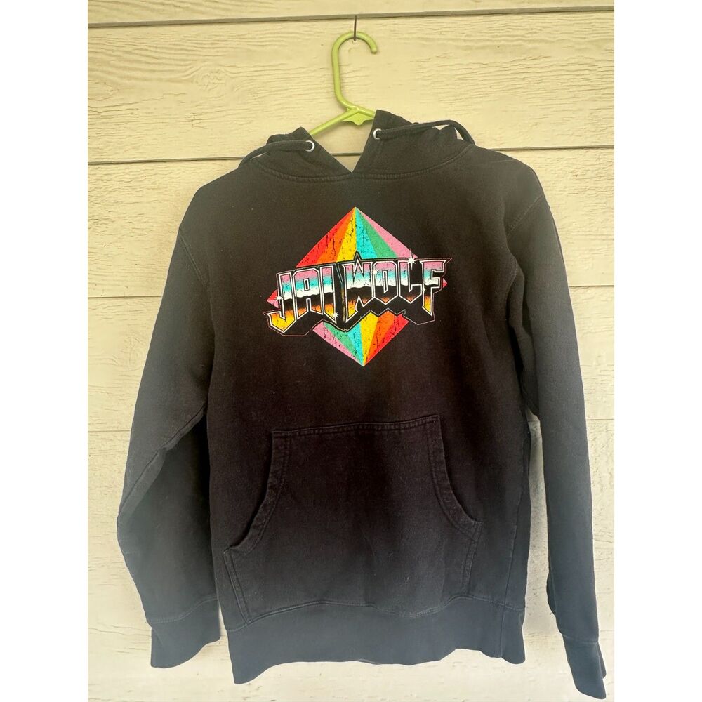 Jai Wolf Concert Merch Black Pullover Hoodie Independent Trading Co Size S